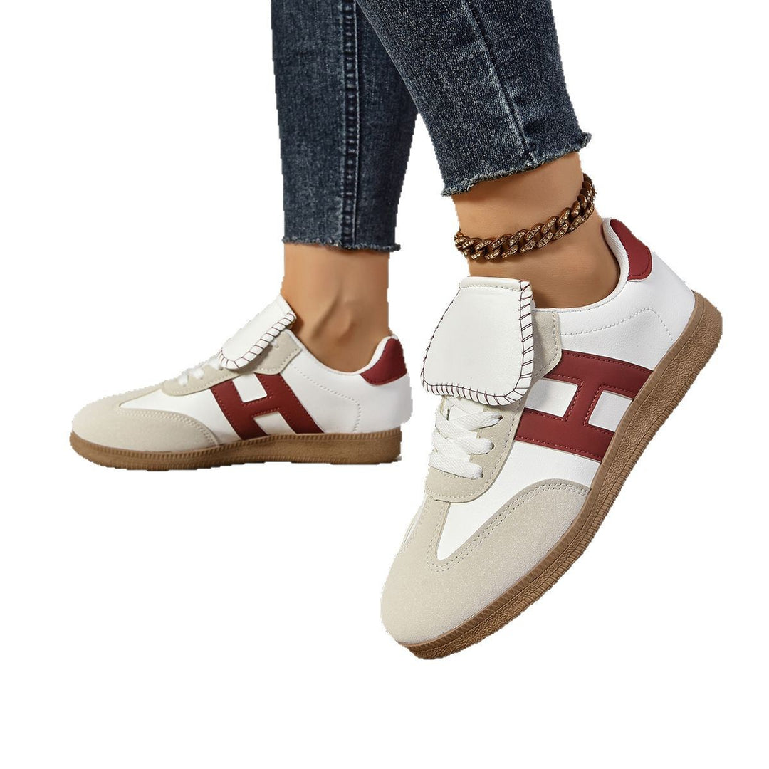 Damen Modische Sneakers mit eleganter Klappenakzent und rutschfester Sohle EB