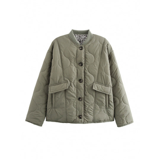 Damen gesteppte Oversize-Jacke mit praktischen Taschen und sportivem Design EB