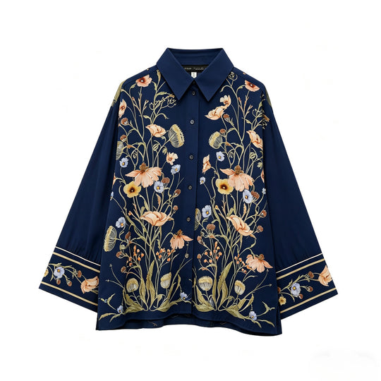 Damen Palazzo-Hose mit floralen Mustern EB