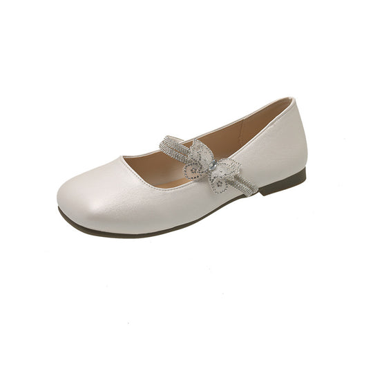 Damen elegante Ballerinas mit dekorativem Schleifen-Detail und rutschfester Sohle EB
