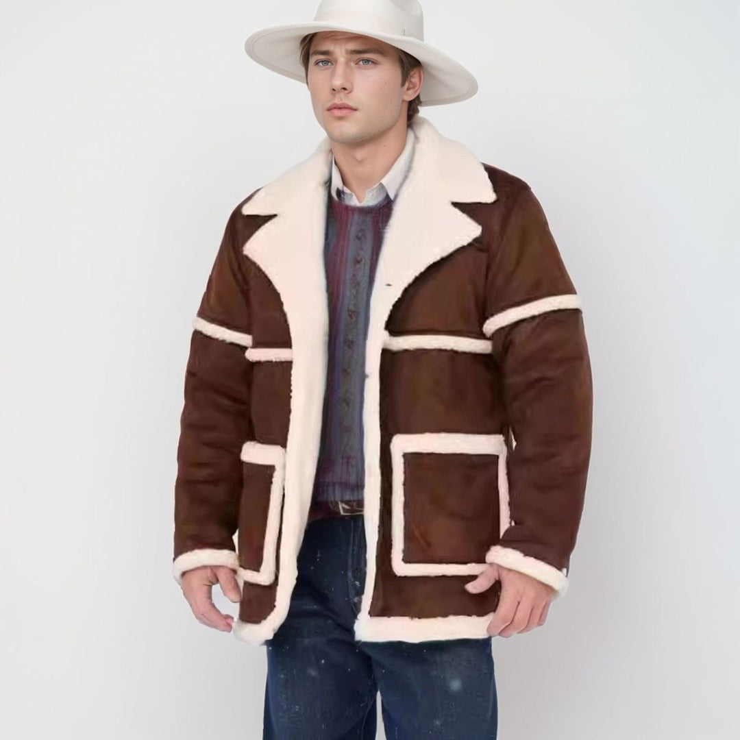 Herren Lässige und gefütterte Outdoor-Jacke mit großen Taschen EB