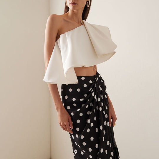 Damen Badeanzug Set mit modischem Wickelrock und eleganter Rüschen-Top EB