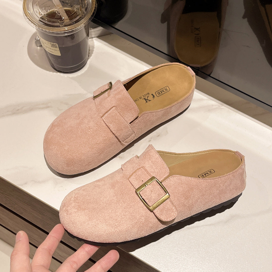 Damen Komfortable Slipper mit elegantem Schnallenverschluss EB