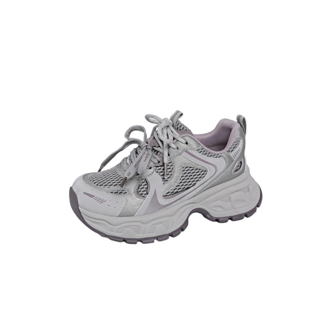 Damen Sportliche Lauf Sneakers mit atmungsaktiver Mesh-Oberfläche und robustem Sohlenprofil EB