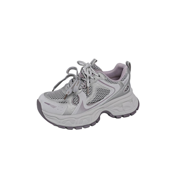 Damen Sportliche Lauf Sneakers mit atmungsaktiver Mesh-Oberfläche und robustem Sohlenprofil EB
