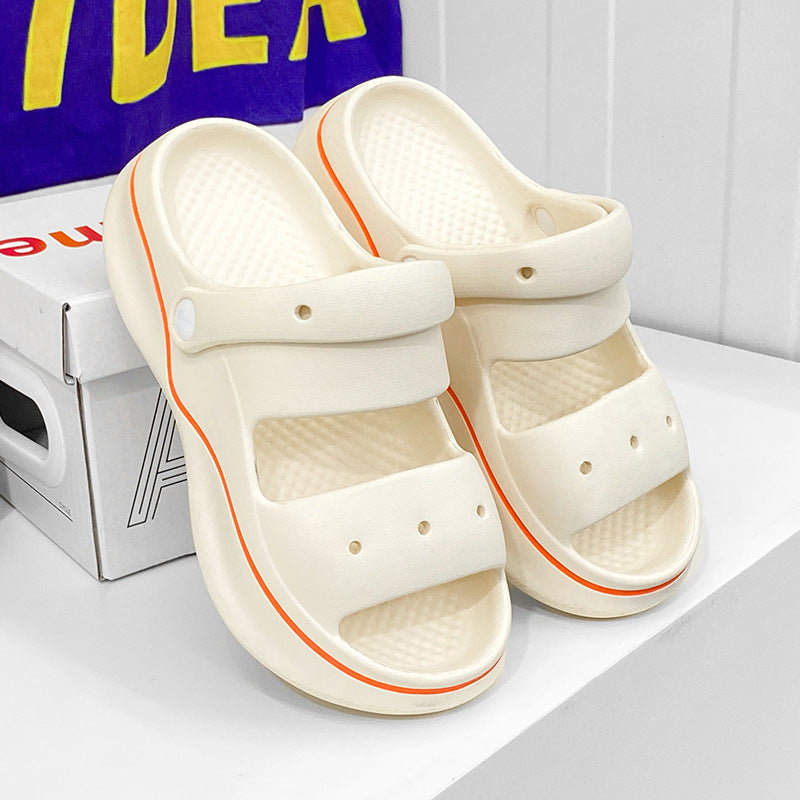 Damen trendige und bequeme Clogs mit bunten Verzierungen EB