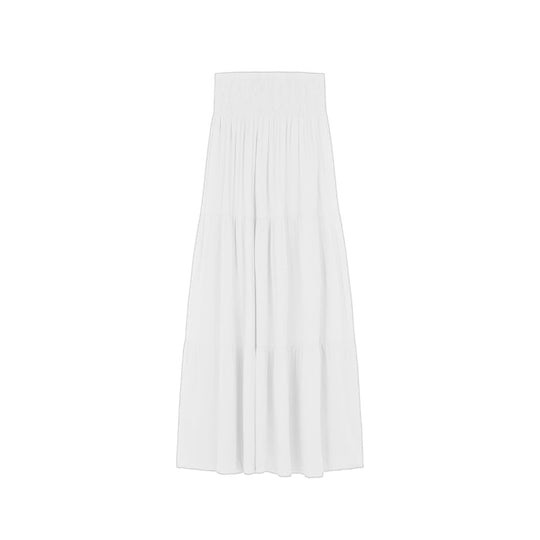 Damen Maxi-Rock mit voluminösem Schnitt und elastischem Bund EB