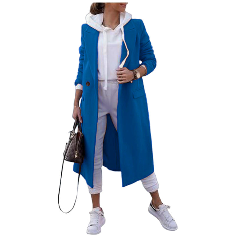 Damen eleganter Übergangsblazer mit modernem Schnitt und praktischen Taschen EB