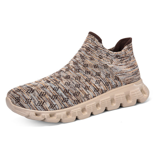 Damen Sportliche Stricksneaker mit rutschfester Sohle und elastischem Schaft EB