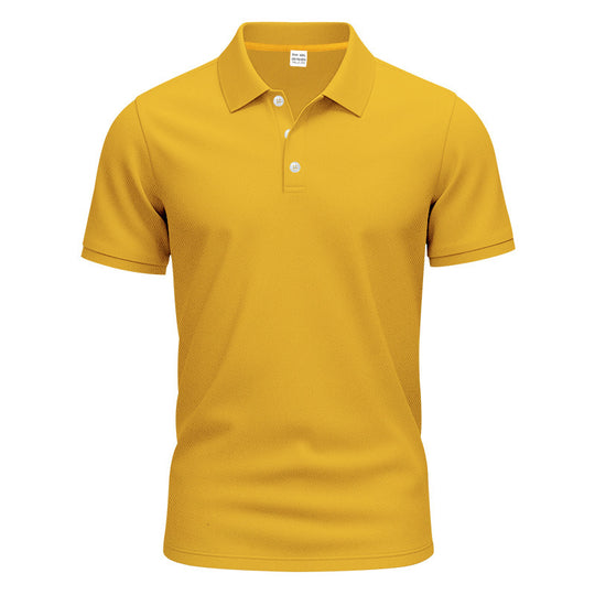 Herren nan Polokragen-Shirt mit schlanker Passform, atmungsaktiver Meshstruktur und flacher Zwei-Knopfleiste EB