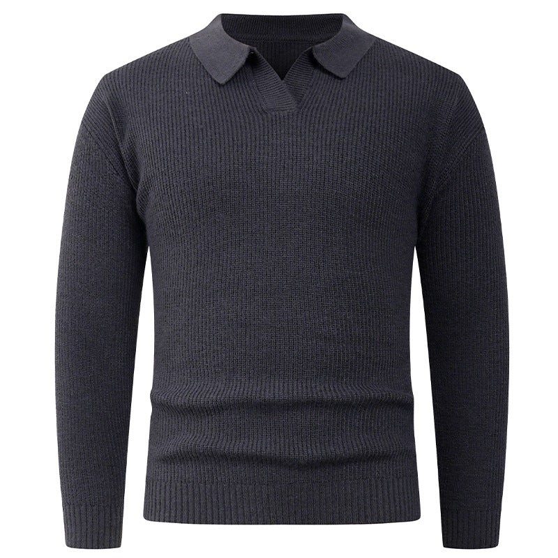 Herren lässiger Pullover mit modernem Kragen EB