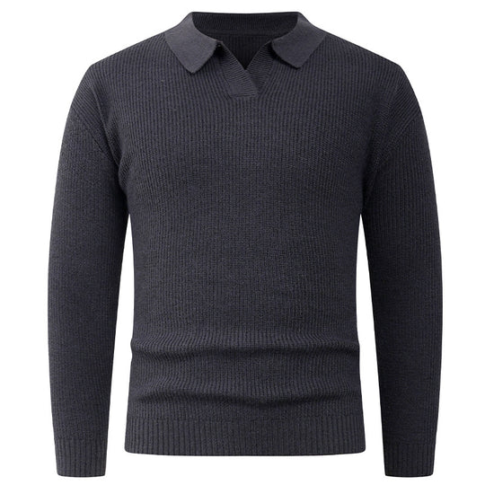 Herren lässiger Pullover mit modernem Kragen EB