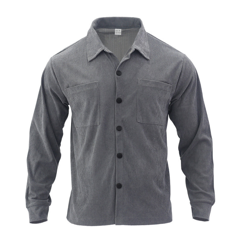 Herren modische Cordjacke mit praktischen Taschen und modernem Schnitt EB
