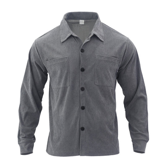 Herren modische Cordjacke mit praktischen Taschen und modernem Schnitt EB