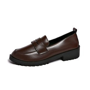 Damen Loafers aus hochwertigem Leder mit bequemer Laufsohle EB