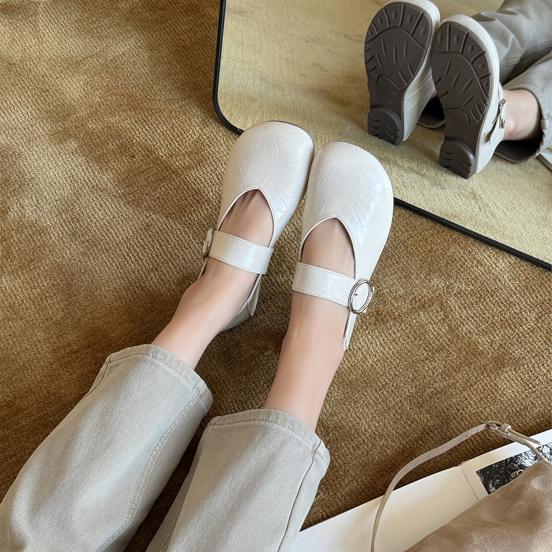 Damen elegante Ballerinas mit verstellbarem Riemen EB