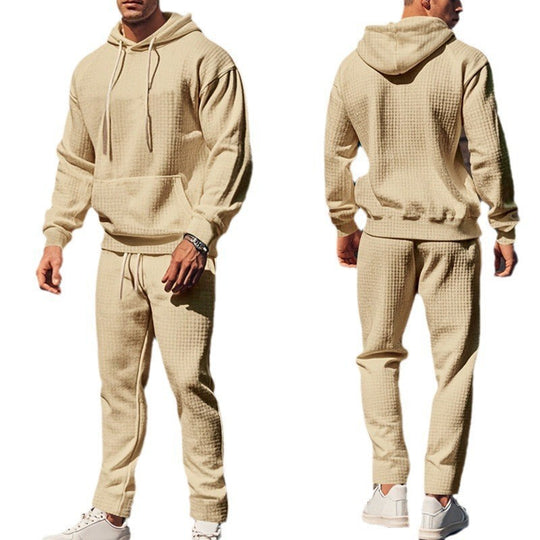 Herren lässiger Kapuzenpullover mit strukturiertem Design und praktischen Taschen EB