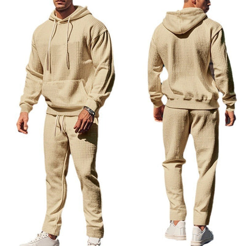 Herren lässiger Kapuzenpullover mit strukturiertem Design und praktischen Taschen EB