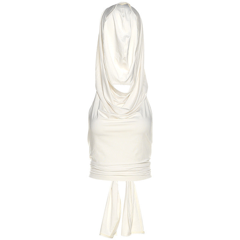 Damen elegantes Top mit innovativem Kapuzendesign EB