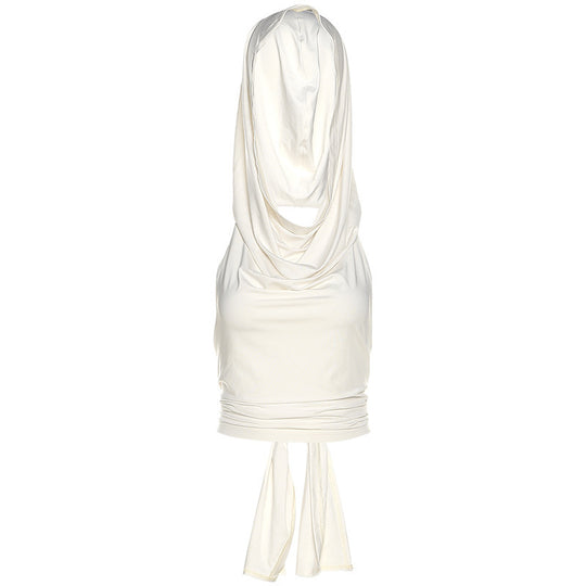 Damen elegantes Top mit innovativem Kapuzendesign EB