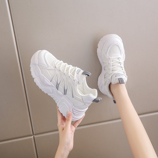 Damen Sportliche Chunky Sneakers mit atmungsaktiver Mesh-Oberfläche EB