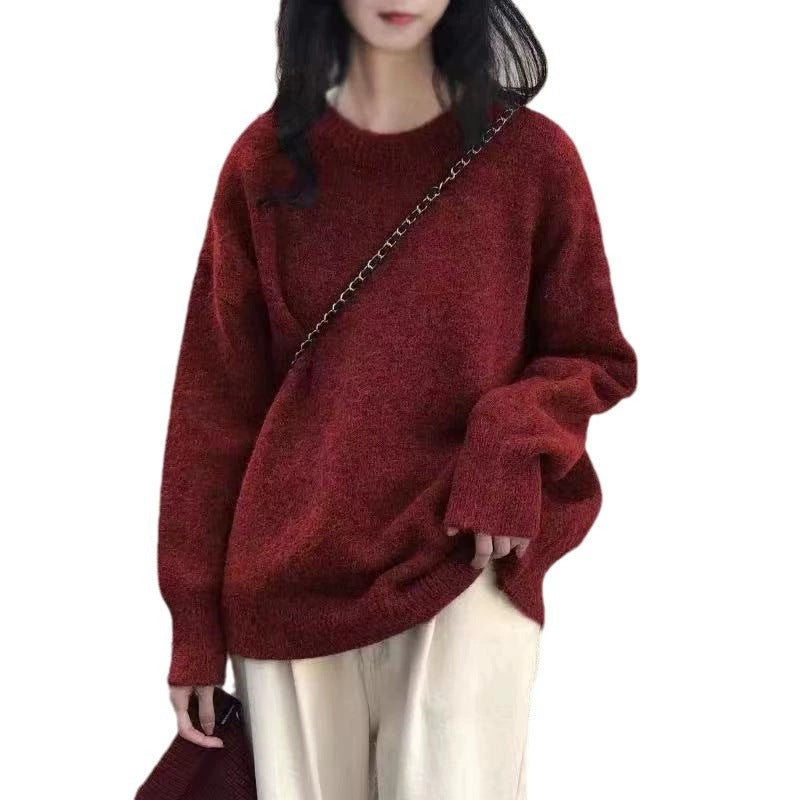 Damen Lässiger Kuschel-Feinstrickpullover mit Stehkragen und verlängerten Bündchen EB
