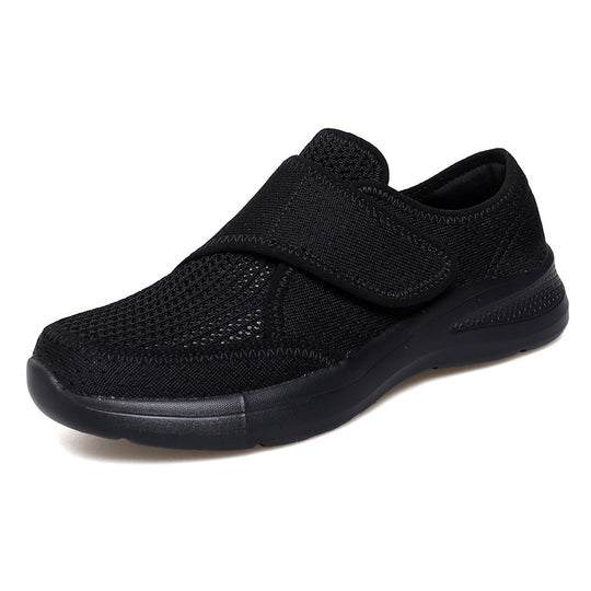 Damen Bequeme Slip-On Freizeitschuhe mit verstellbarem Klettverschluss EB