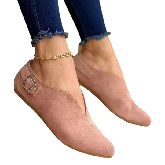 Damen elegante Mokassins mit modischem Schnallen-Detail EB