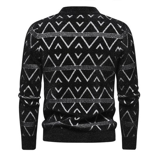 Herren Rollkragenpullover mit modernem Strukturdesign EB