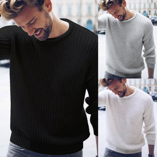 Herren lässiger Pullover mit luftiger Struktur EB