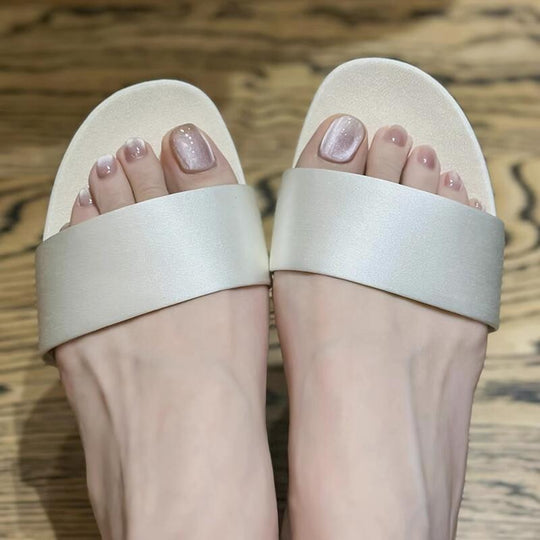 Damen Flache Slipper mit klassischem Riemendesign EB