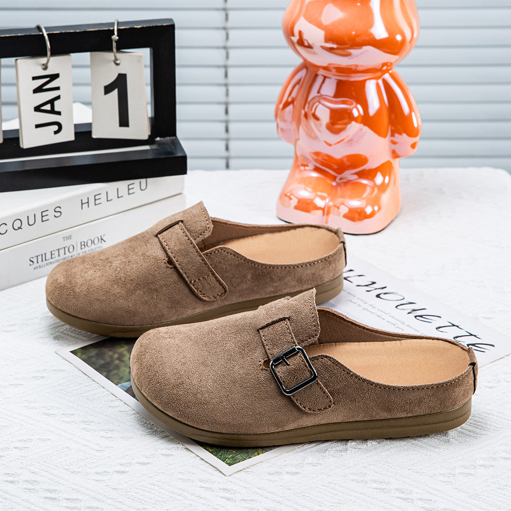 Damen Bequeme Hausschuhe mit verstellbarem Riemen und rutschfester Sohle EB