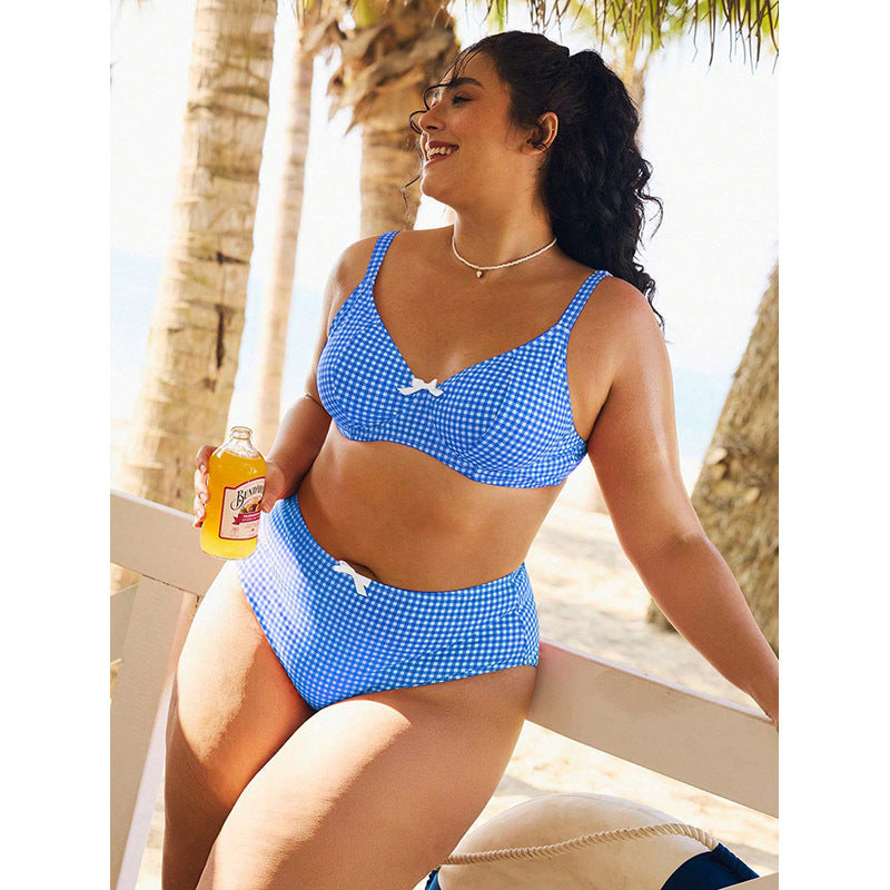 Damen Hochtaillierter Bikini mit gepolstertem Oberteil EB