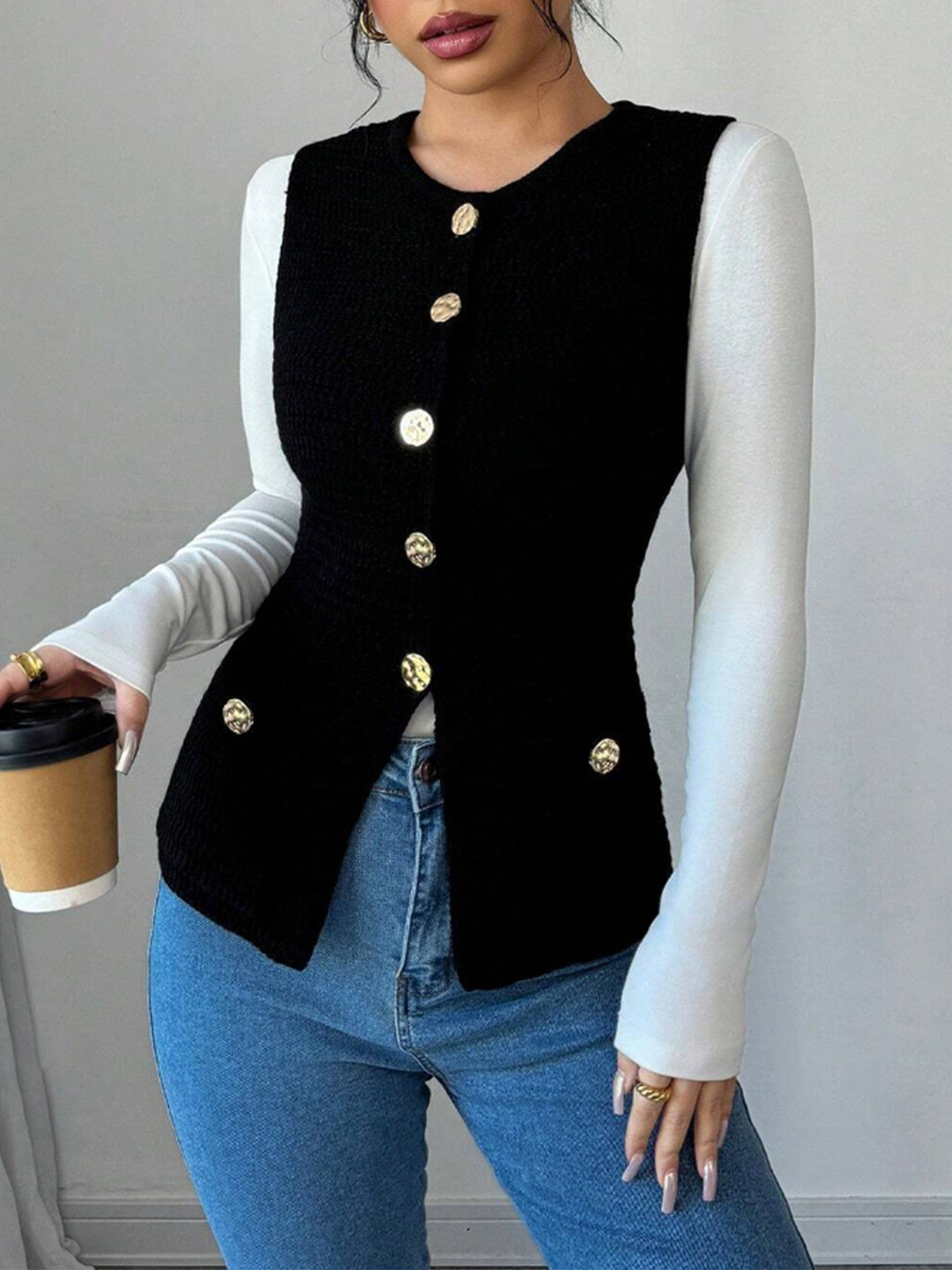 Damen Modischer Weste EB
