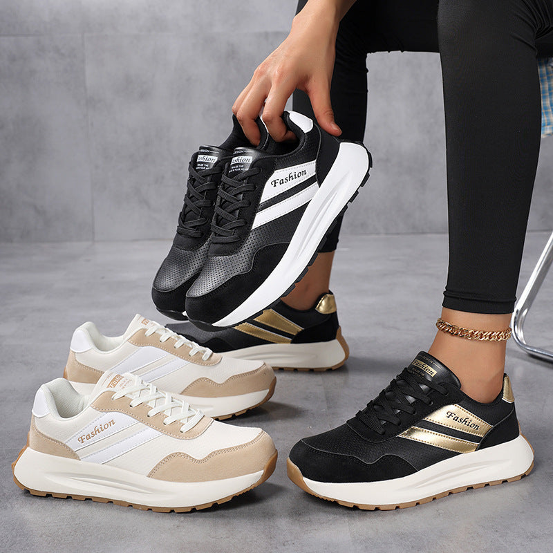 Damen Sportliche Lifestyle-Sneaker mit atmungsaktiver Obermaterialstruktur und rutschfester Sohle EB