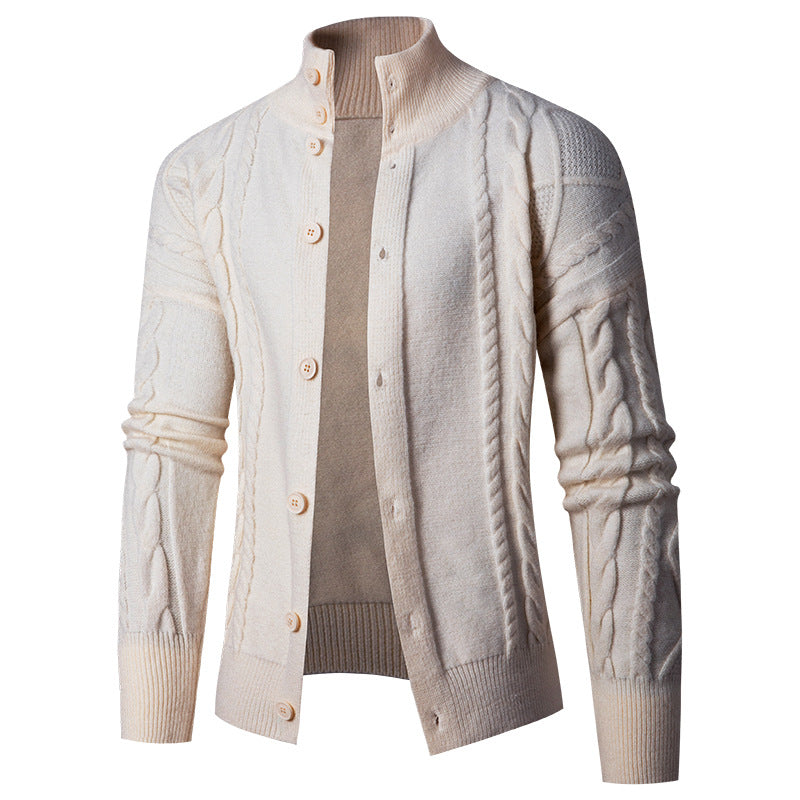 Herren Strickjacke mit eleganten Kabelmustern EB