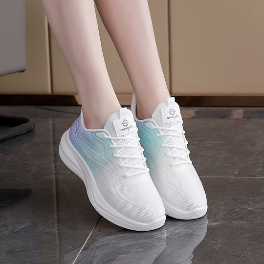 Damen Sportliche Sneakers mit flexibler Dämpfung und atmungsaktivem Netzmaterial EB