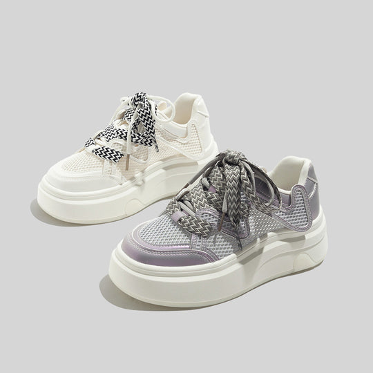 Damen Trendige und atmungsaktive Sneakers mit stabiler Sohle EB