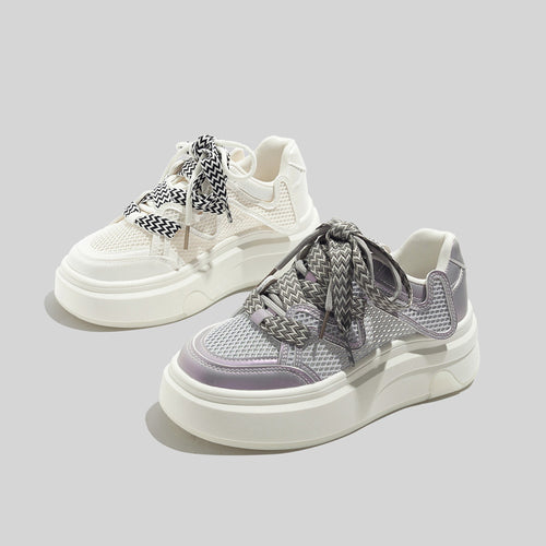 Damen Trendige und atmungsaktive Sneakers mit stabiler Sohle EB