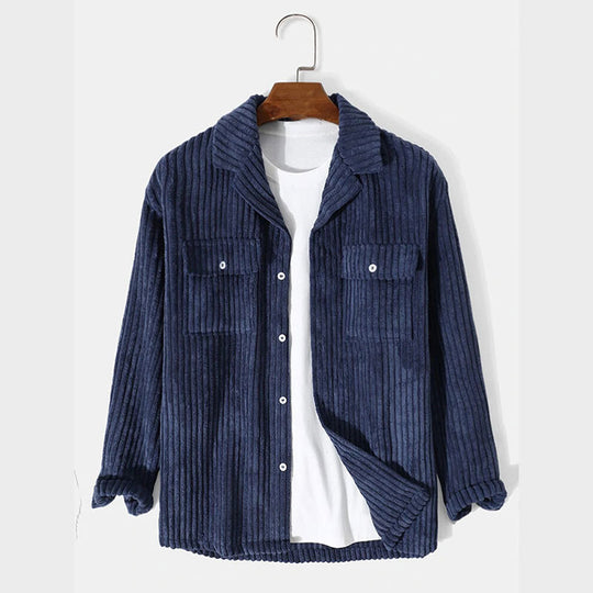 Damen hochwertige geschnittene Cordjacke mit Brusttaschen EB