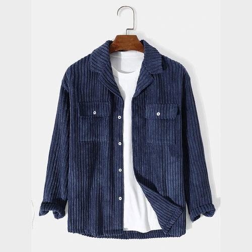 Damen hochwertige geschnittene Cordjacke mit Brusttaschen EB