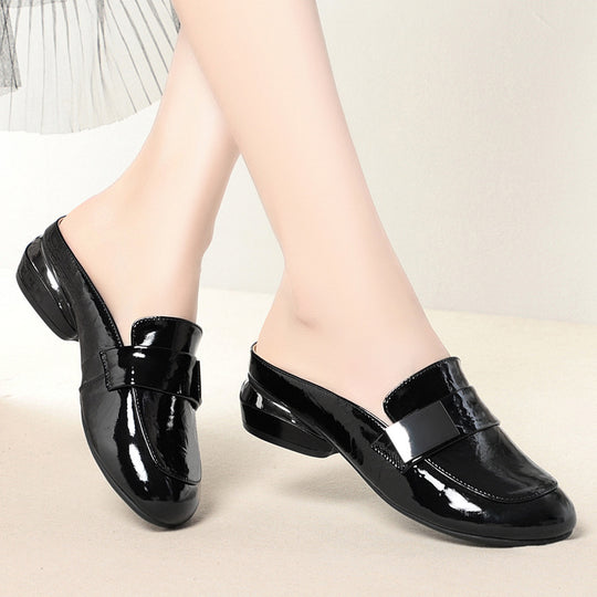 Damen Elegante Slipper mit modischem Dekor und komfortablem Blockabsatz EB