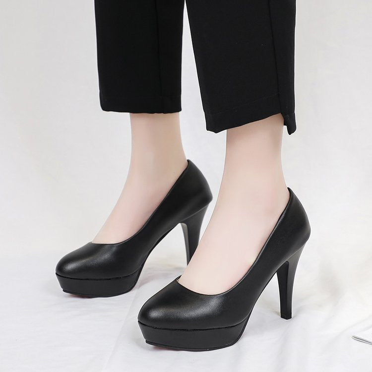 Damen elegante Plateau-Pumps mit komfortablem Sitz und hohem Absatz EB