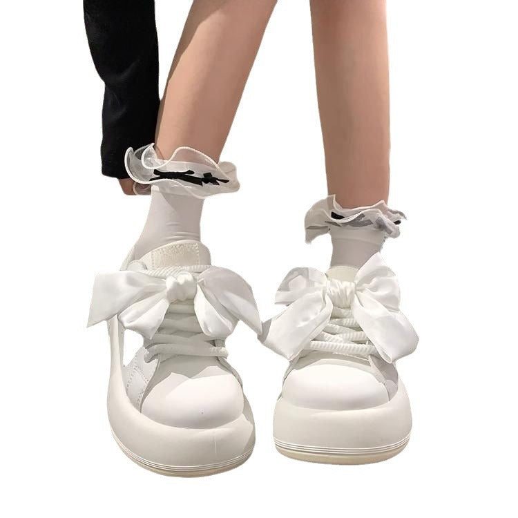 Damen Sneakers mit modischem Schleifen-Design und Komfort-Sohle EB