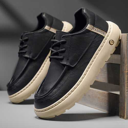 Damen Bequeme Sneaker mit modischem Lederdesign und rutschfester Sohle EB