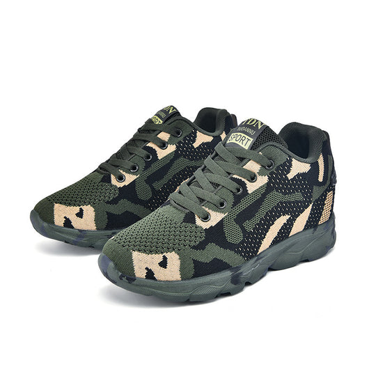 Damen Sportliche Sneaker mit Camouflage-Design und atmungsaktiver Obermaterialstruktur EB