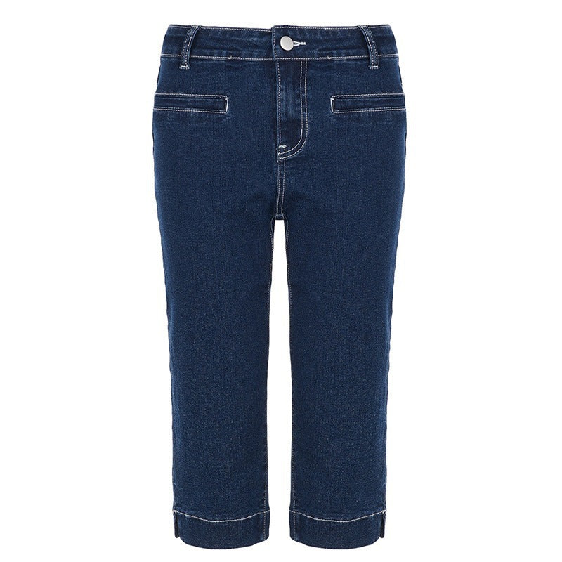 Damen klassische Jeans im Komfortschnitt mit turn-up Saum EB