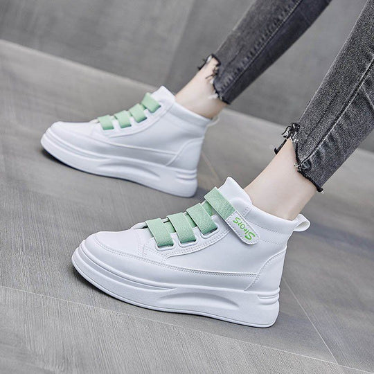 Damen High-Top Sneakers mit elastischem Klettverschluss und dämpfender Sohle EB