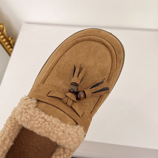 Damen warme und stilvolle Hausschuhe mit kuscheligem Innenfutter EB