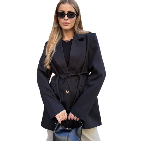 Damen modischer Blazer mit Gürtel EB